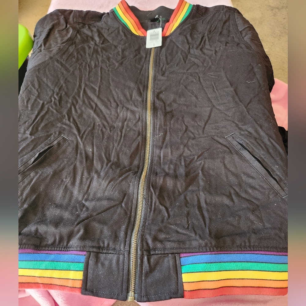 Torrid Black Jacket with Multicolor Trim☆ Jus Needs Ironed/ Wrinkly■ No Offers